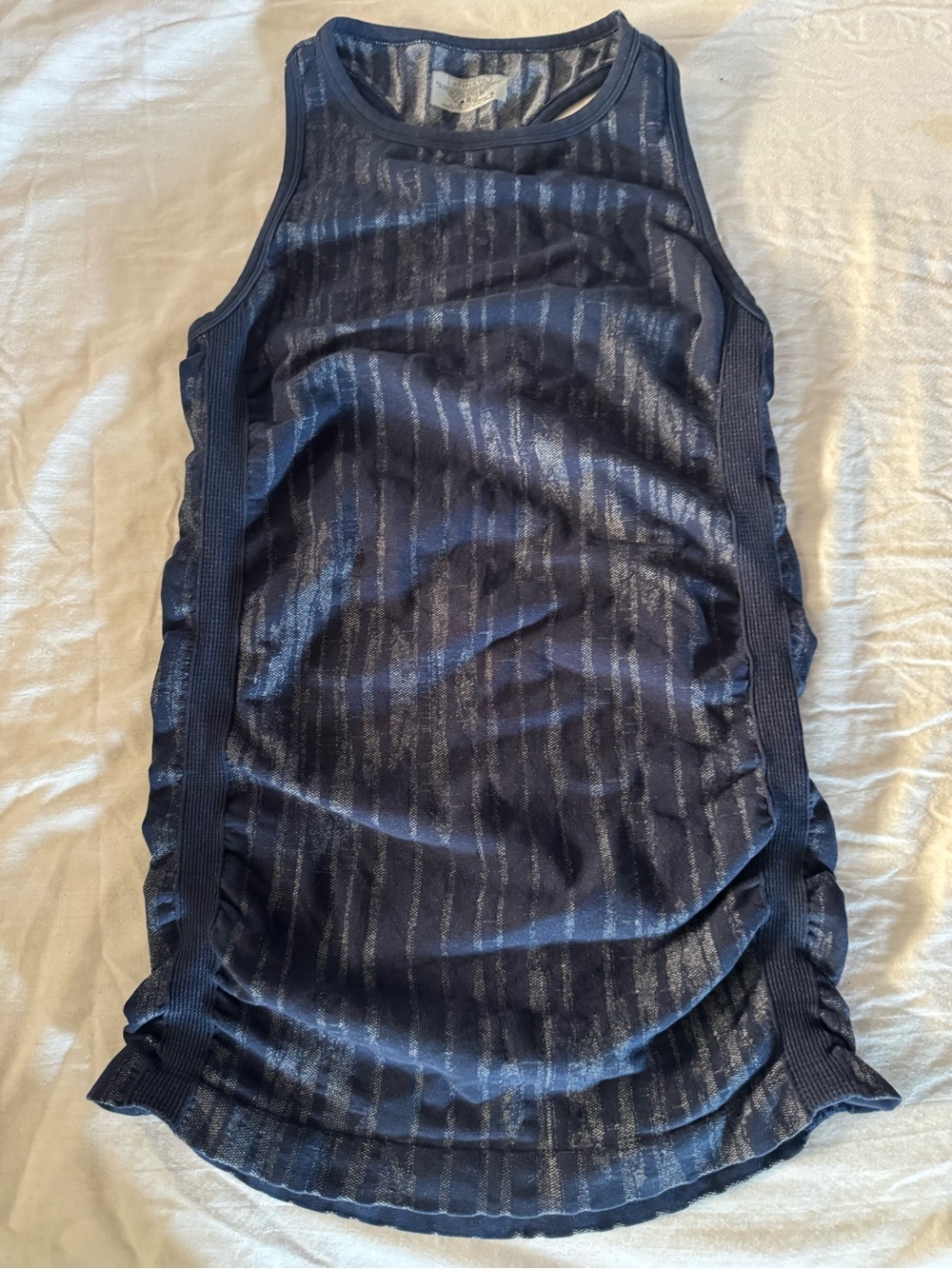 ATLETA Navy Striped Sleeveless Women's Tank Top